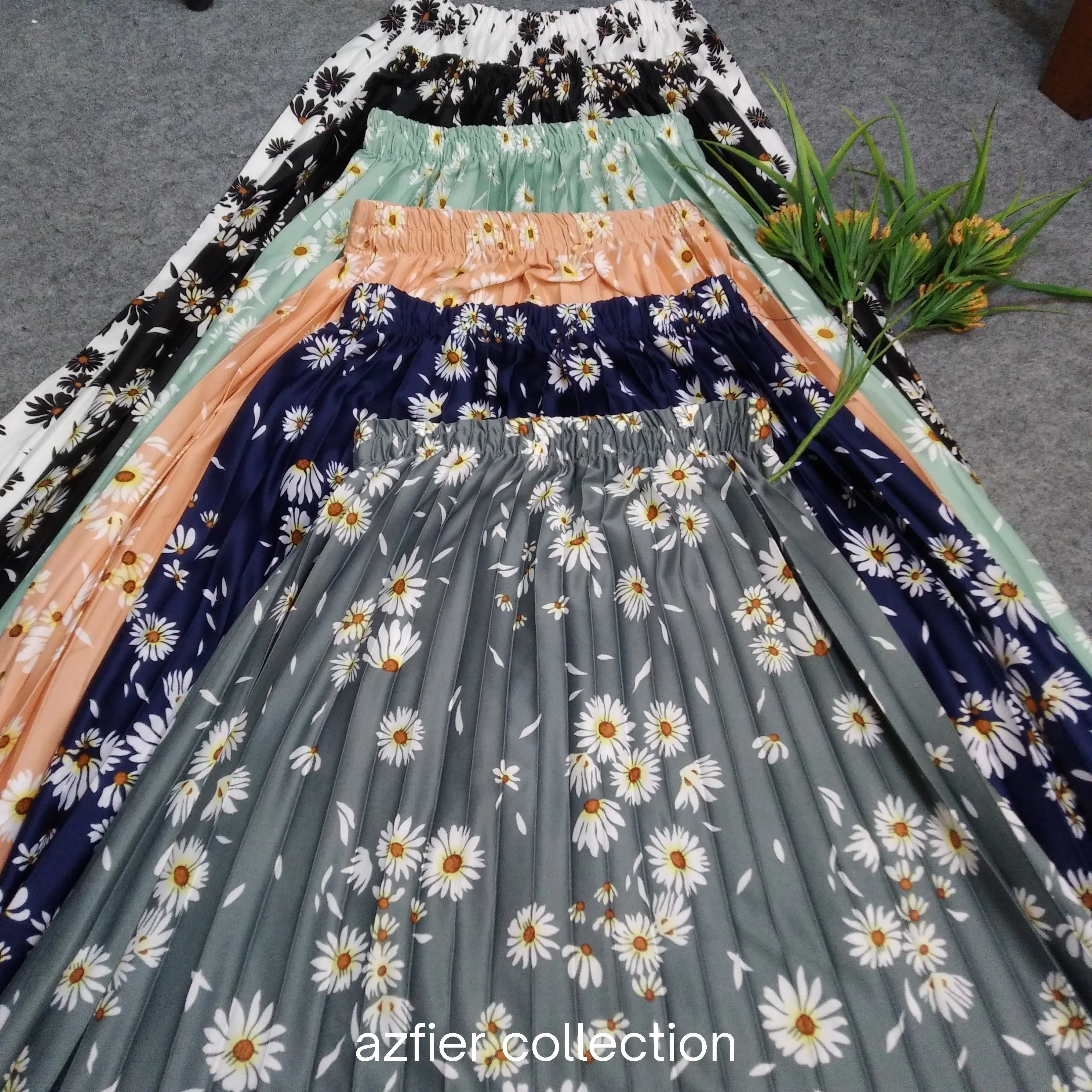 Rok Motif Bunga Matahari Bawahan Wanita