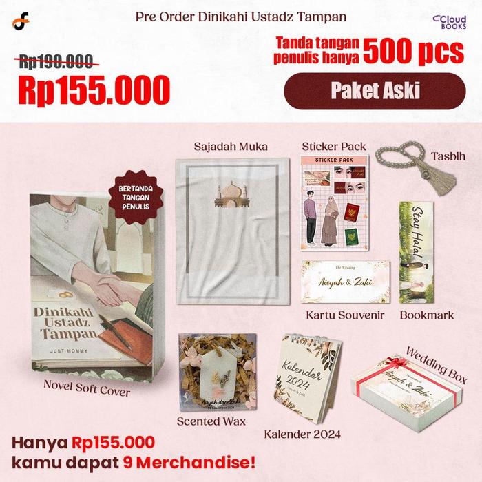Gambar Pre Order - Buku Novel - Dinikahi Ustadz Tampan Penulis​​: Just Mommy dari Bumifiksimedan001 Kota Medan Tokopedia