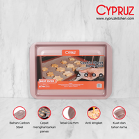 Gambar Cypruz Loyang Cookie Sheet Rose Gold - 33 x 23 x 1.7cm dari Cypruz Kitchenware Kota Administrasi Jakarta Utara 1 Tokopedia
