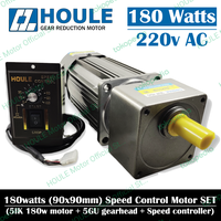 Gambar HOULE Motor 180W 220v AC 5IK Variable Speed Control Gear Motor Gearbox set 180watt 1P220V 5IK180W 5IK180R 5RK180 Reversible Torque Dinamo RPM Rendah - 5GU3K (1:3), US-52 Analog dari HOULE Motor Kota Administrasi Jakarta Utara 1 Tokopedia