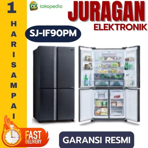 Gambar Sharp SJ-IF90PM-DS Kulkas Multi Door Freezer Bawah Inverter 639 Liter dari JURAGAN ELEKTRONIK JAKARTA Kota Administrasi Jakarta Barat Tokopedia