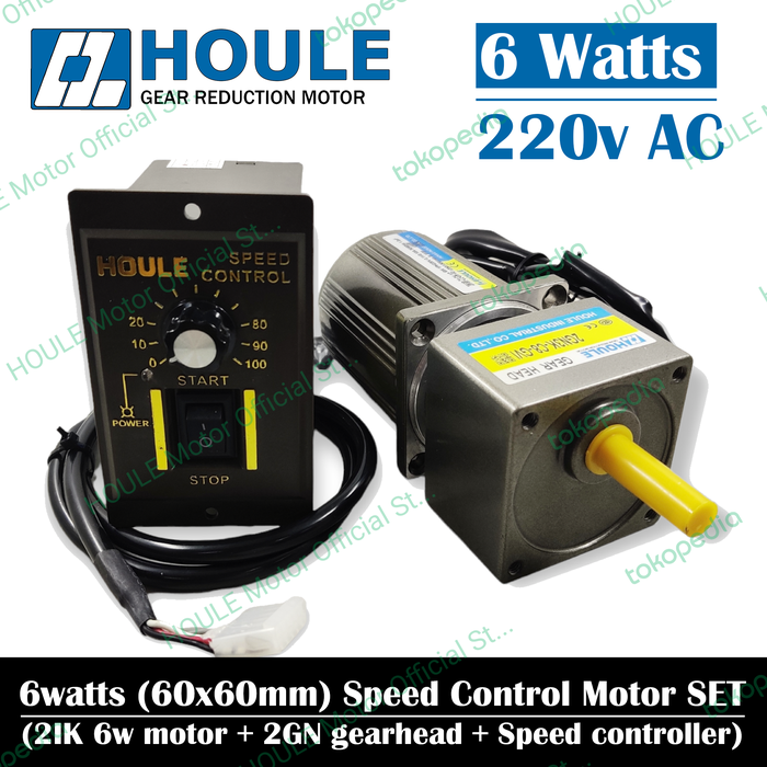 Gambar HOULE Motor 6W 220v AC 2IK Variable Speed Control Gear Motor Gearbox set 6watt 1P220V 2IK6W 2IK6R 2RK6 Reversible Torque Dinamo RPM Rendah - 2GN3K, US-52 Analog dari HOULE Motor Kota Administrasi Jakarta Utara Tokopedia