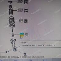 Gambar po shock absorber depan  RH/ LH Agya GR 2023 - kanan dari toyota duta cendana Kab. Cianjur 1 Tokopedia