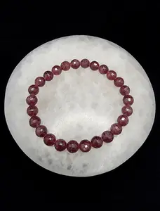 Gelang Batu Red Ruby Myanmar Cutting Facelet Natural 3A 6.5mm C1478