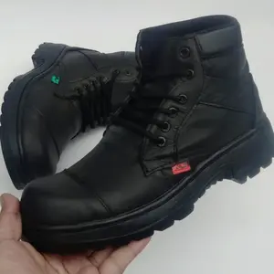 COD(BAYAR DI TEMPAT)SEPATU SAFETY BAHAN KULIT UJUNG BESI
