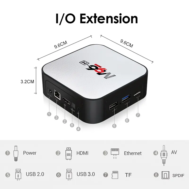 Tripsky Android TV Box M96-H Ram 4GB Rom 32GB 6K HD Android WIFI TV Box Android TV. Support cod Free shipping  Pengiriman Gratis. 7