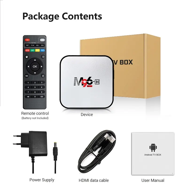 Tripsky Android TV Box M96-H Ram 4GB Rom 32GB 6K HD Android WIFI TV Box Android TV. Support cod Free shipping  Pengiriman Gratis. 8