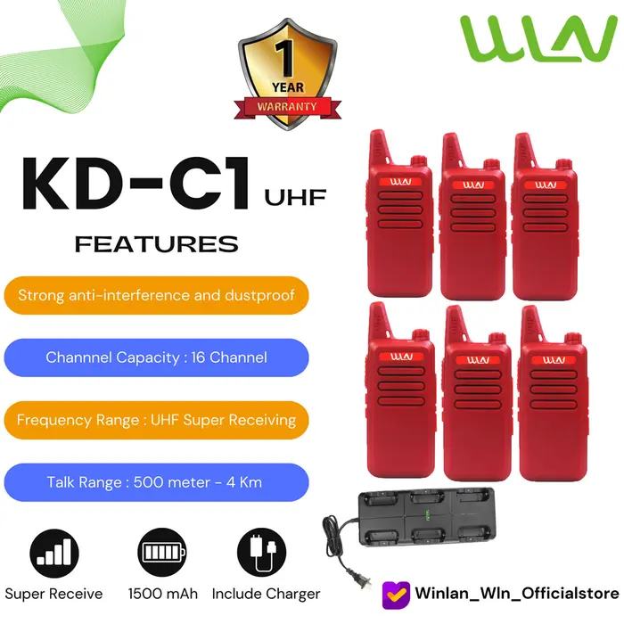 Gambar HT WLN PAKET BUNDLING 6 PCS ( HITAM, MERAH, PUTIH) + CHARGER 6 PORT - Hitam dari WINLAN WLN INDONESIA Kota Administrasi Jakarta Pusat 4 Tokopedia