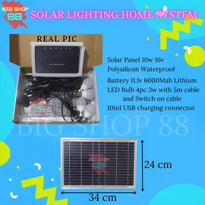 PAKET PANEL SURYA SOLAR CELL 4 LAMPU LANGSUNG PAKAI