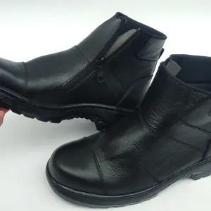 COD SEPATU SAFETY KULIT ASLI UJUNG BESI JAHIT SOL SEKELILING