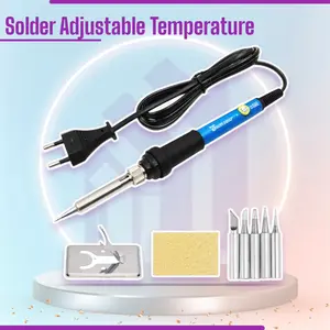 Solder Listrik Set 60 watt Dan Kepala Solder 5Pcs Dan Stand Solder