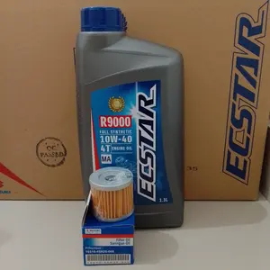 OLI ECSTAR R9000 4T ENGINE OIL 1,3L dan SARINGAN OLI / FILTER OIL ORI