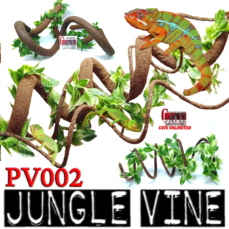 PV002 kayu akar ranting sintetis hiasan kandang jungle vine root 0