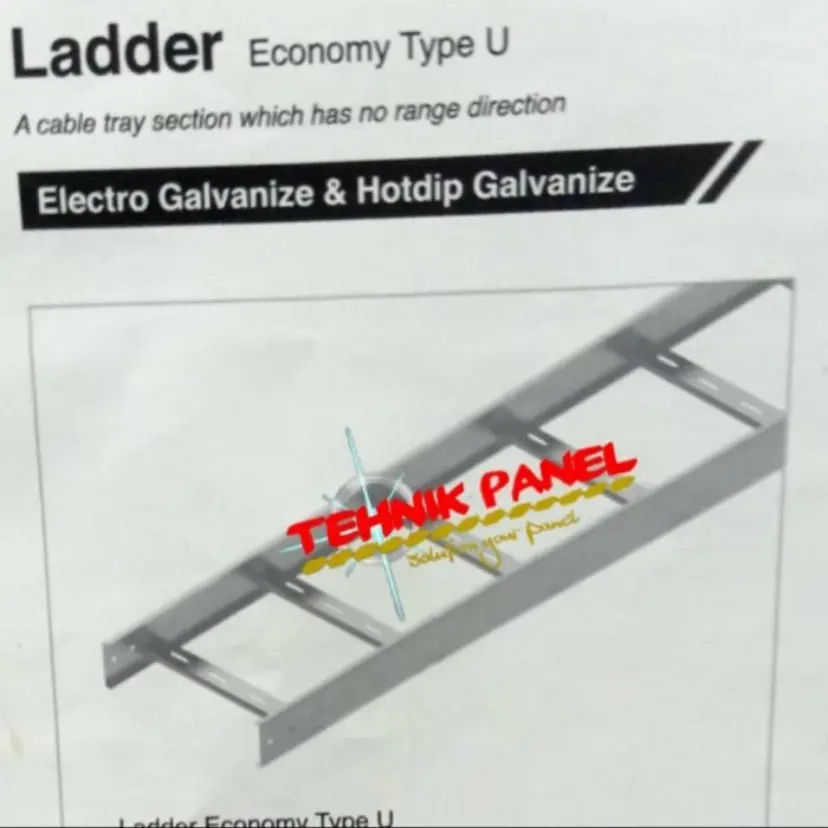 TRAY LADDER STANDAR U 200x100 + Tutup Cover SAS-SL-20 ELECTRO / HOTDI