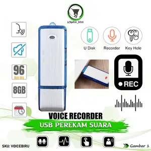 LOGAYAJAYA VOICEBIRU USB Voice Recorder 8GB Flashdisk Perekam Suara Audio Portable Flash Drive Praktis