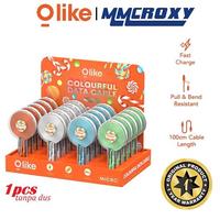 Gambar Olike D202 Kabel Data Charger Fast Charging 2.4A Kabel Colorful - D202 IPHONE dari MMCROXY Kota Administrasi Jakarta Pusat 1 Tokopedia
