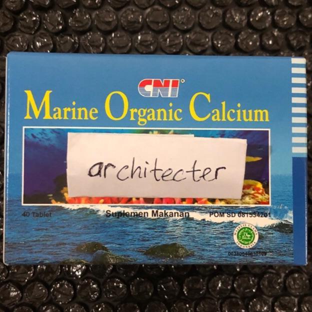 MARINE ORGANIC CALCIUM CNI (MOC) BOX / BOTOL ISI 40 TABLET ASLI - Box