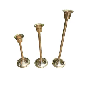 Termurah Tempat lilin polos tinggi S kuningan / brass candle holder