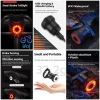 Gambar WEST BIKING 381 Lampu Belakang Sepeda Brake Sensor Bike Light 2 Braket dari Wof Wheel of Fortune Official Kab. Tangerang 4 Tokopedia