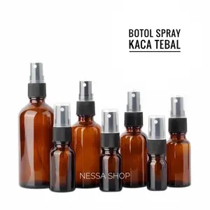 Botol Spray Kaca 5 ml-100 ml Amber anti UV
