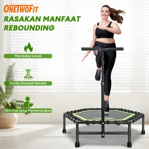 OneTwoFit Trampoline 50 Inci Lipat Bisu Dewasa Alat Olahraga Fitness