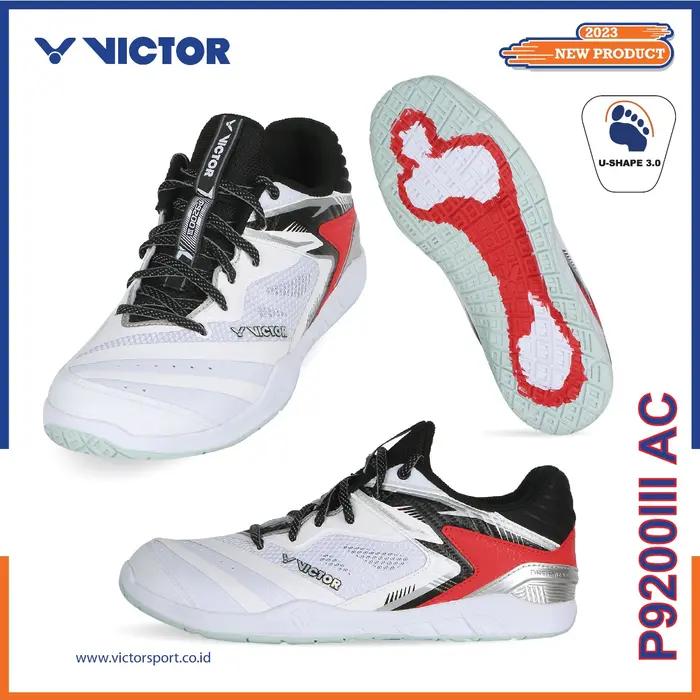 Gambar Sepatu Badminton Victor P9200III D/AC / Sepatu Victor P9200 III AC/D - AC | Putih, 41 dari Wimbledonsports Kota Administrasi Jakarta Utara 2 Tokopedia