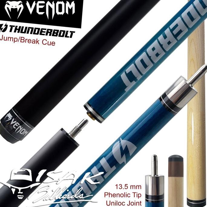 Jual Venom Thunderbolt Jump Break Cue | Blue 13.5mm Stick Loncat