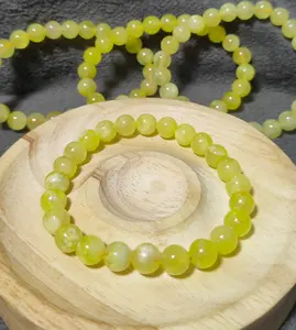 Gelang Golden Prehnite  Natural 7,5 mm Top Grade