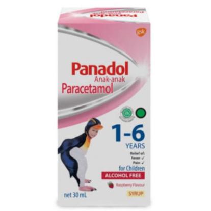 PANADOL SYR 60ML (untuk demam dan menghilangkan nyeri)