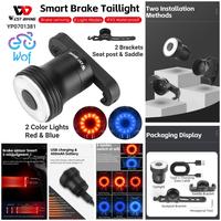 Gambar WEST BIKING 381 Lampu Belakang Sepeda Brake Sensor Bike Light 2 Braket dari Wof Wheel of Fortune Official Kab. Tangerang 1 Tokopedia