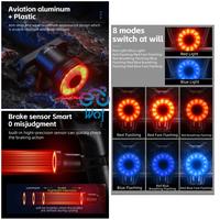 Gambar WEST BIKING 381 Lampu Belakang Sepeda Brake Sensor Bike Light 2 Braket dari Wof Wheel of Fortune Official Kab. Tangerang 3 Tokopedia
