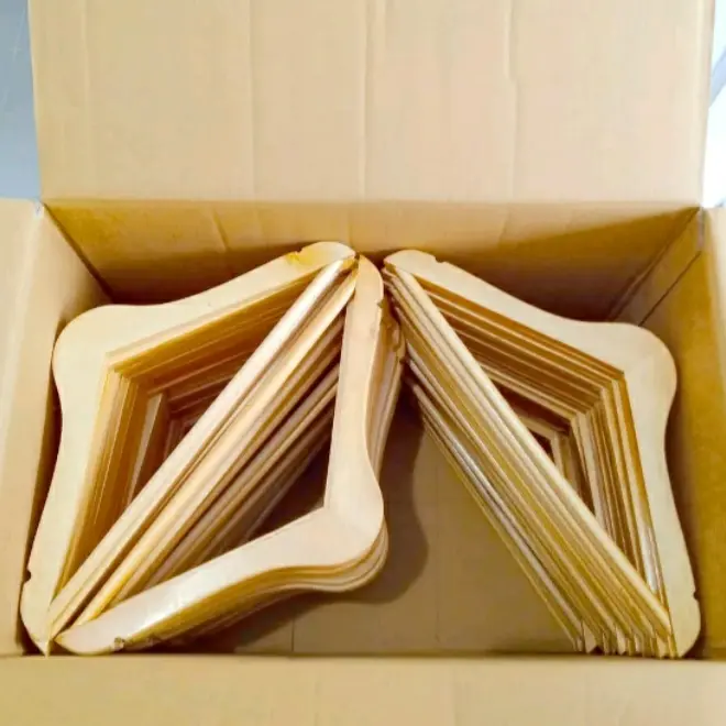 hanger kayu palang set isi 6pcs