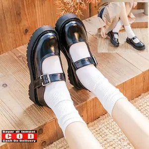 Sepatu fantofel hitam MARRYJANE docmart Loafers pantofel formal kantor kuliah kerja sekolah wanita remaja cewek dan anak perempuan