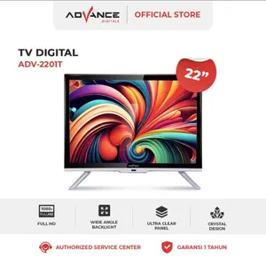 ADVANCE LED SIARAN DIGITAL 22 INCH ADV-2201T SUDAH TIDAK PERLU STB