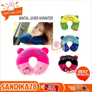 READY STOK! SANDIKA28 Bantal Leher Karakter / Bantal Untuk di Mobil /