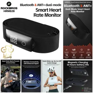 Rockbros H828 Heart Rate Sensor Monitor For Chest Olahraga Sepeda Lari