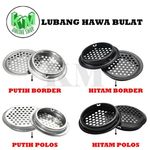 Saringan Udara Lubang Hawa Ventilasi Udara Cabinet Bulat Stainless / Pembuangan Udara Laci Dapur