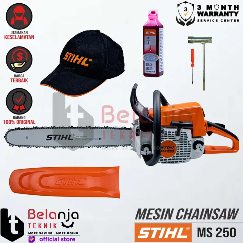 STIHL Chainsaw MS 250 20 Inch Mesin Potong Kayu MS250 Gergaji Kayu 20" 0