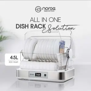 New Professional Table Top NORGE Dish Dryer+UV Bacteria Killer 45Liter