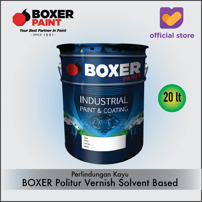 Gambar Pelindung Kayu BOXER Politur Vernish Solvent Based (20 lt) - Clear dari Boxer Paint Official Store Kab. Sidoarjo Tokopedia