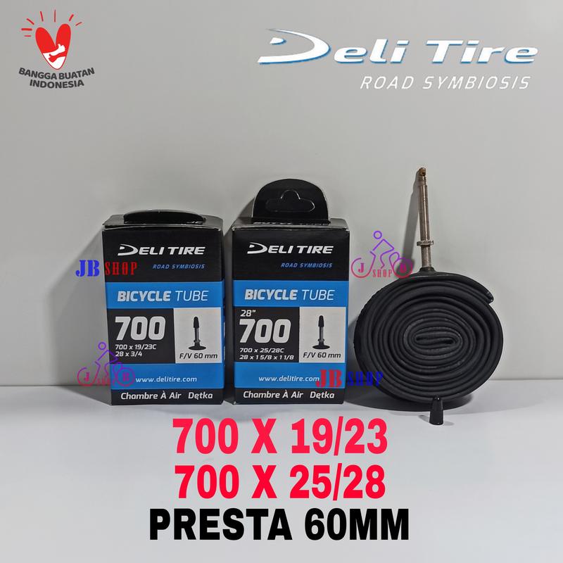KIT COPERTONE BICI CORSA CAMERA D'ARIA 700X23 23 622 VALVOLA PRESTA 60mm DEESTONE