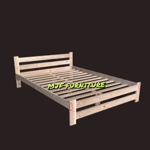 MJF FURNITURE Tempat Tidur Kayu Alas Kasur Dipan Kayu Ranjang Kayu Mshoni Surian Manlid Natural Putih untuk Kebutuhan Anda