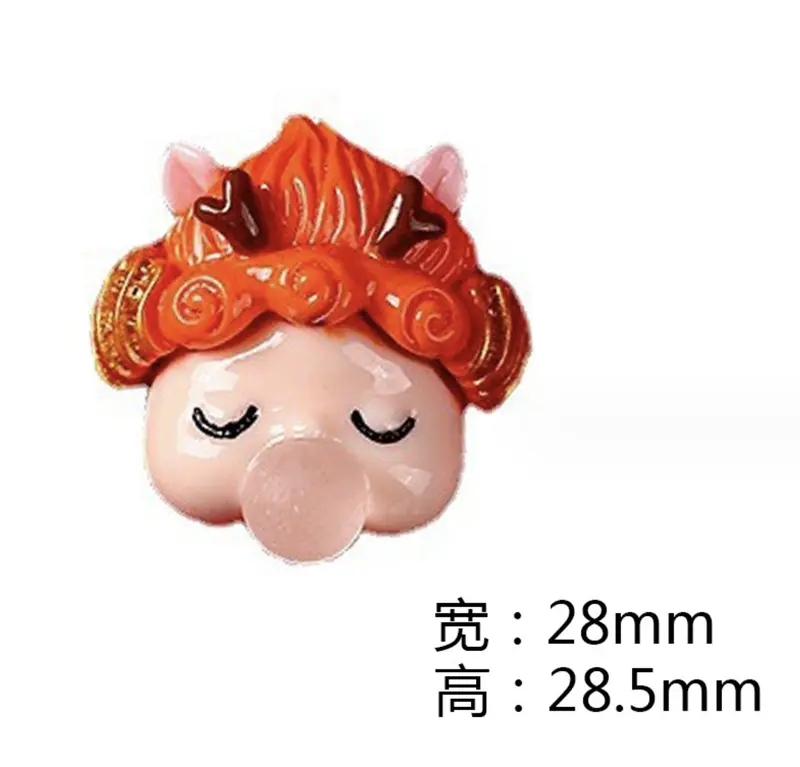 1 set isi 5 pcs clay kepala orang topi naga dan barongsai untuk art 3