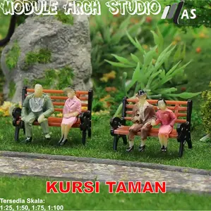 Maket Bangku Taman Type A - Miniatur Kursi Taman - Garden Bench