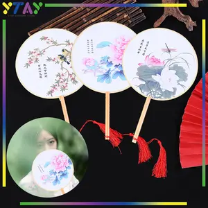Kipas Sutra Klasik/Kipas Lipat Gaya China Kuno/Kipas Tari/Kipas Sablon
