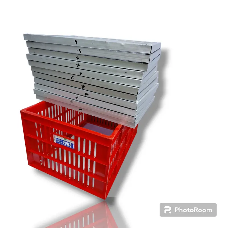 Keranjang Sortir + Alat Sortir ikan lele alumunium Ayakan Lele 47x35 4