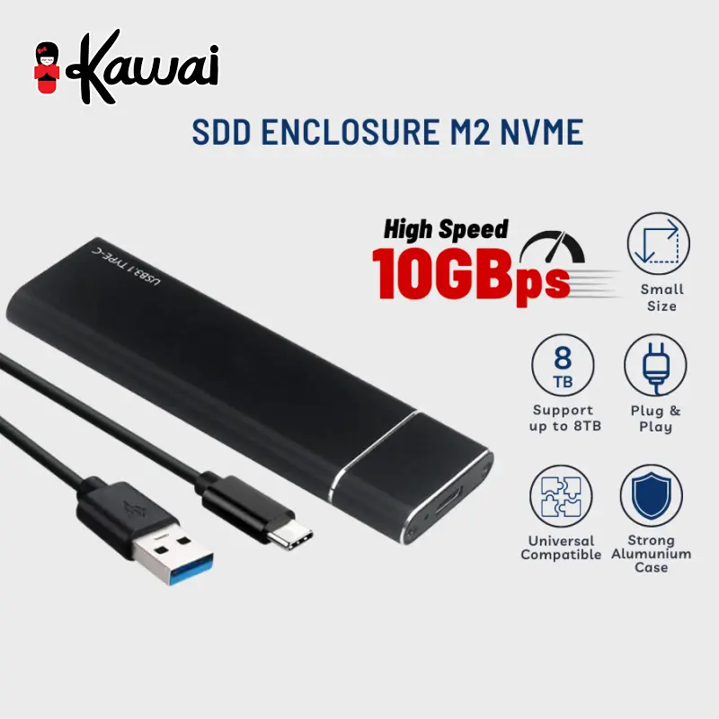 iKawai SSD M.2 NVMe Enclosure Casing Eksternal Case External SSD M2