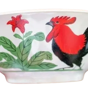 Mangkok Ayam Jago Keramik 16cm