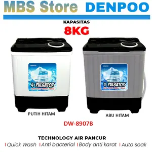 Mesin Cuci Denpoo DW 8907 4P 8KG 2 TABUNG