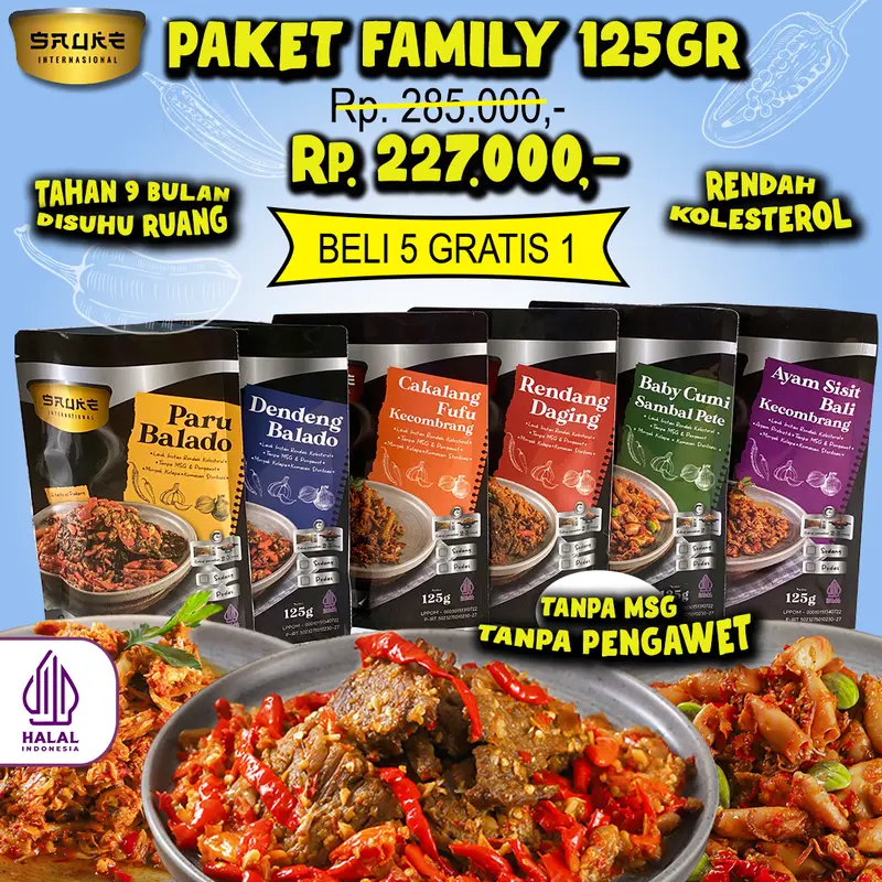 PAKET FAMILY LAUK INSTAN RENDAH KOLESTEROL 0